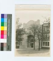 Administration Building, State Teacher's College (Denton, Tex.): detailed view of front entrance, corner perspective
